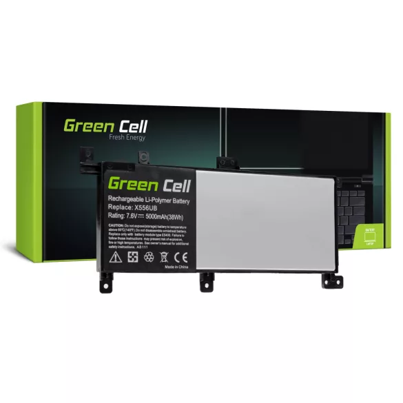 Green Cell akku Asus A556, F556, K556, X556, FL5900U / 7,6V 4100mAh (C21N1509)