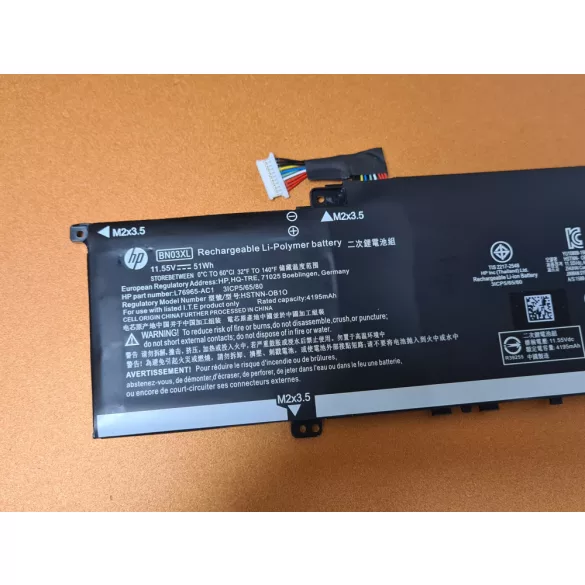 OEM gyári akku HP Envy X360 13-AY, x360 13-BA, X360 13-BD, X360 15-ED, X360 15-EE, X360 15T-ES, X360 15-EU, / 11,55V 51Wh - Image 2